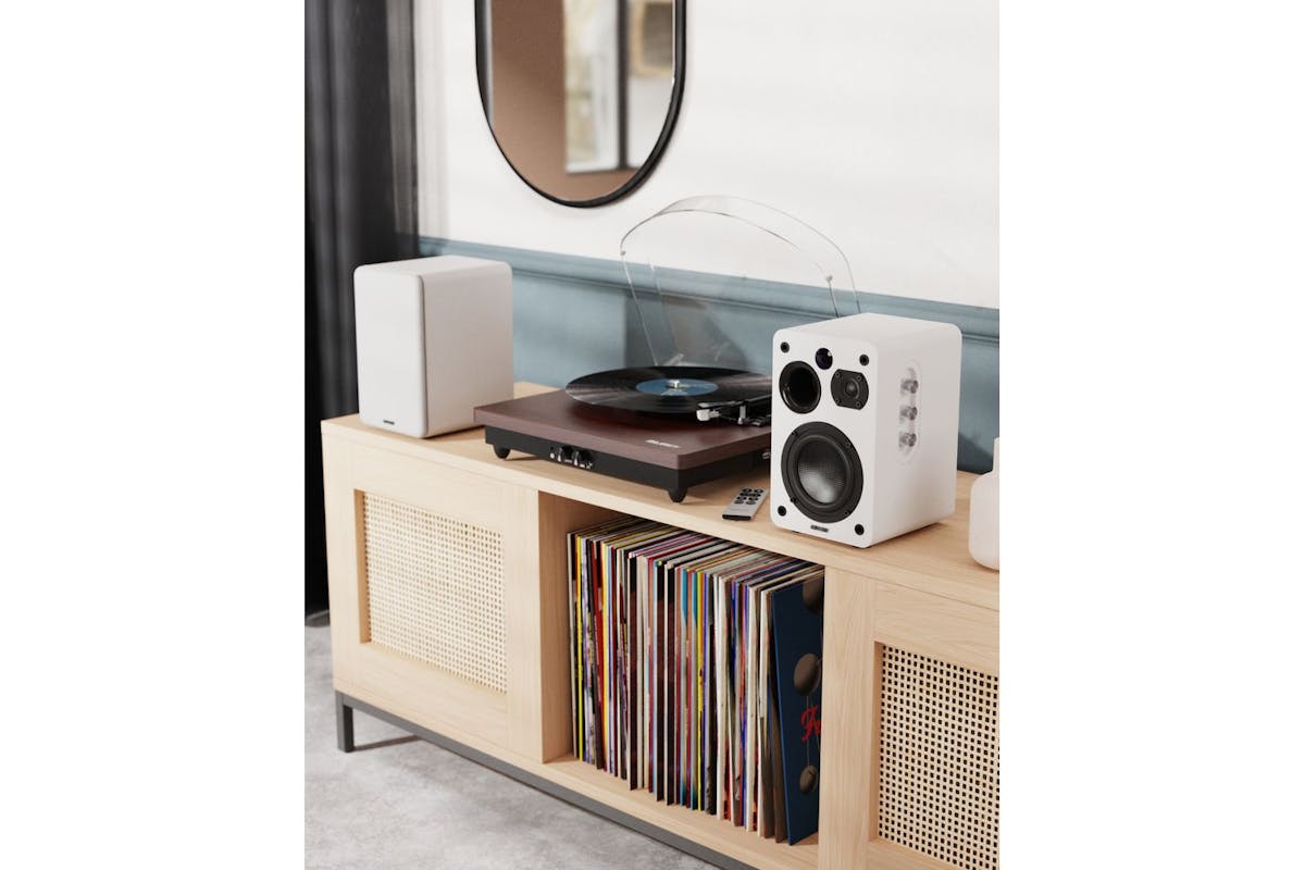 Majority D70x Active Bluetooth Bookshelf Speakers - White-2