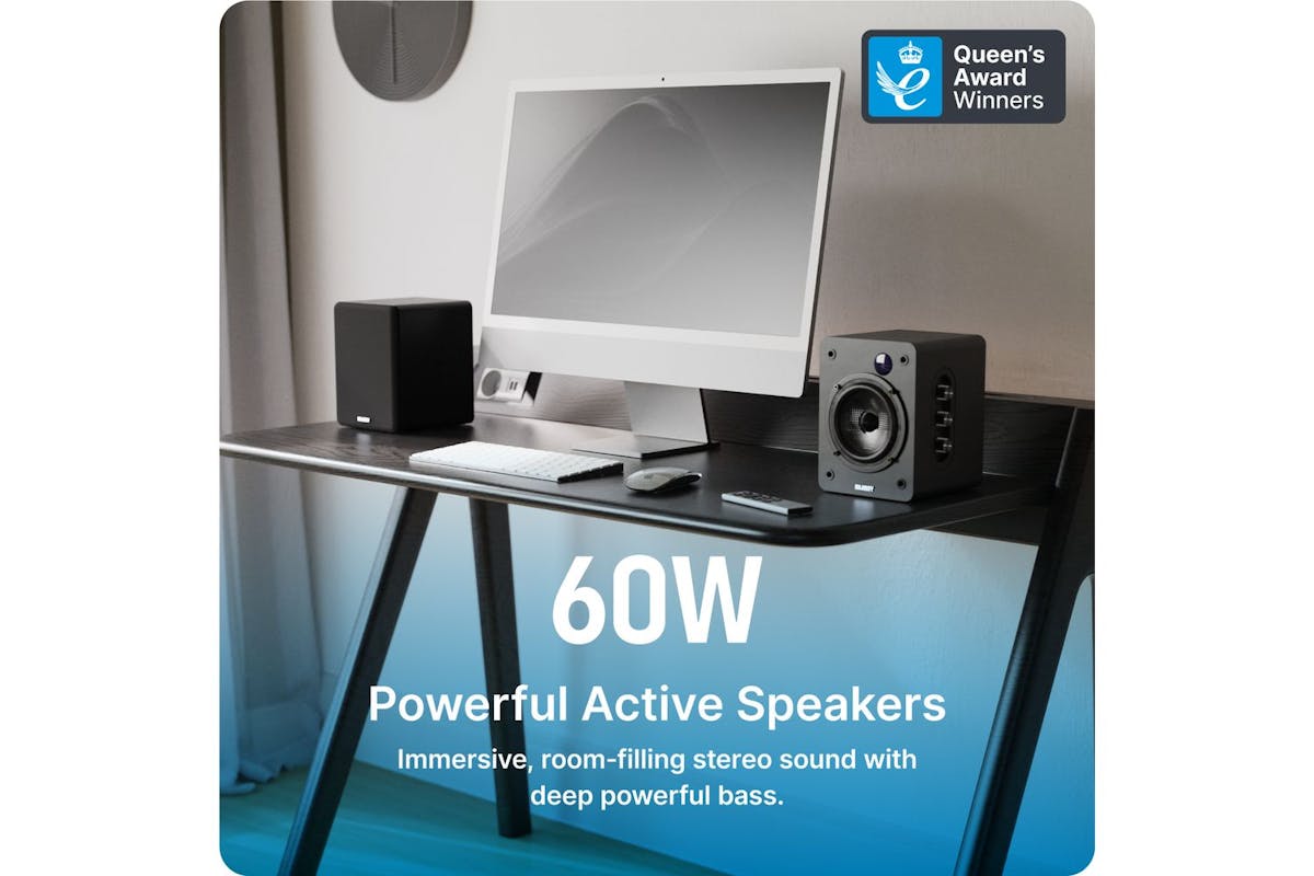 Majority D50x Black Bluetooth Bookshelf Speakers-6