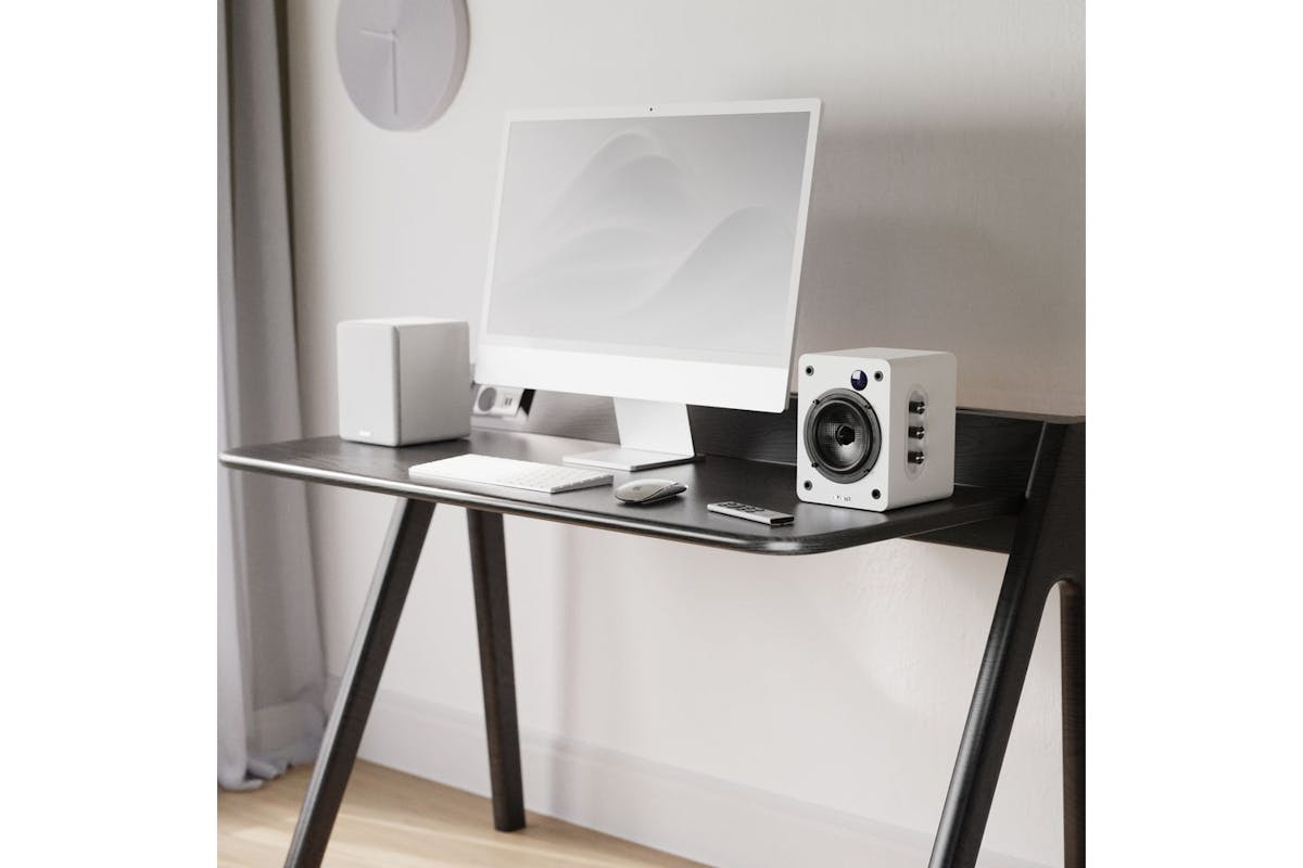 Majority D50x White Bluetooth Bookshelf Speakers-2