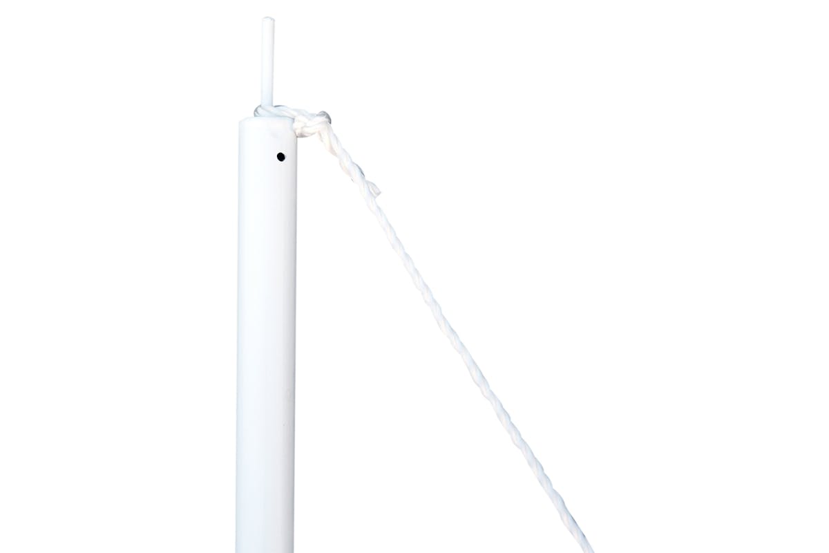 Outsunny Iron Awning Sail Shade Pole Kit | White-8