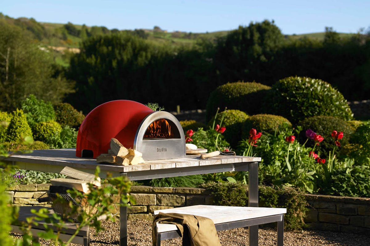 DeliVita Wood Fired Oven | Chilli Red-6