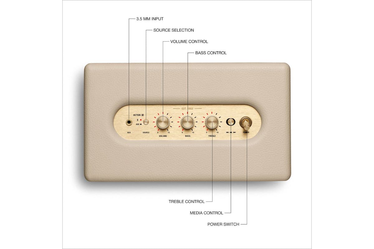 Marshall | Acton Bt Iii Cream | Bluetooth Speakers | 1006007-6
