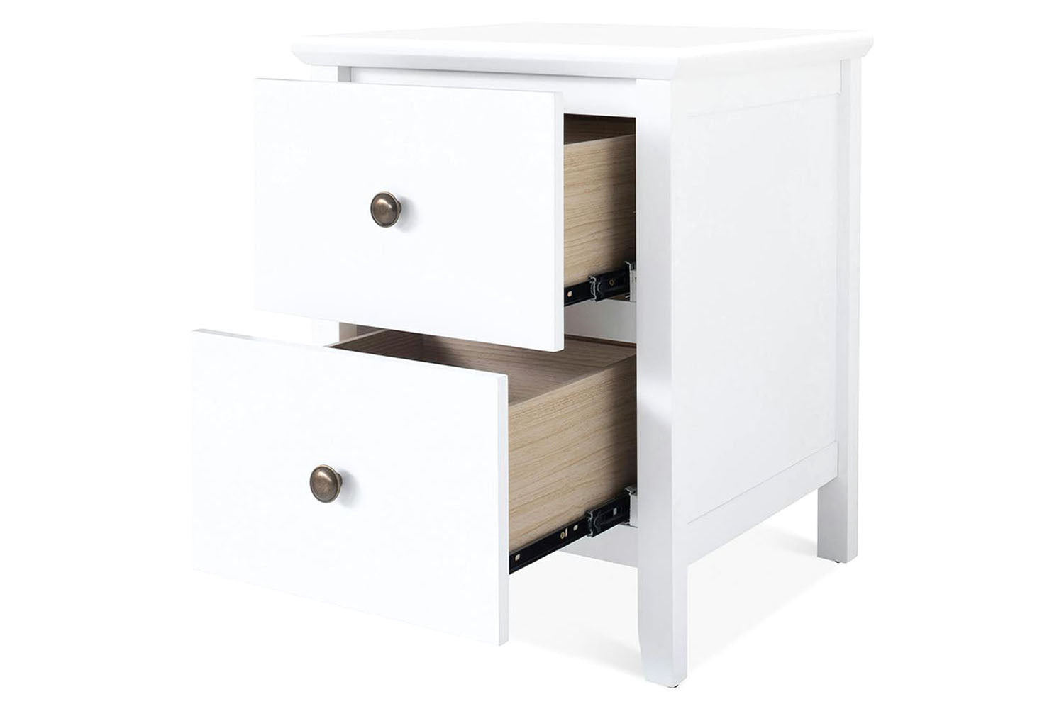 Ezra Bedside Locker | 2 Drawer | White-2