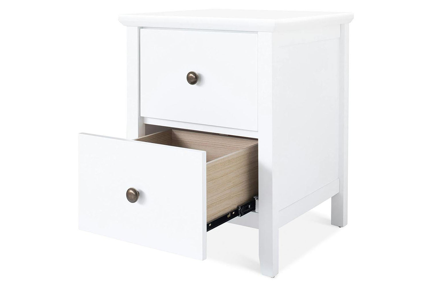 Ezra Bedside Locker | 2 Drawer | White-4