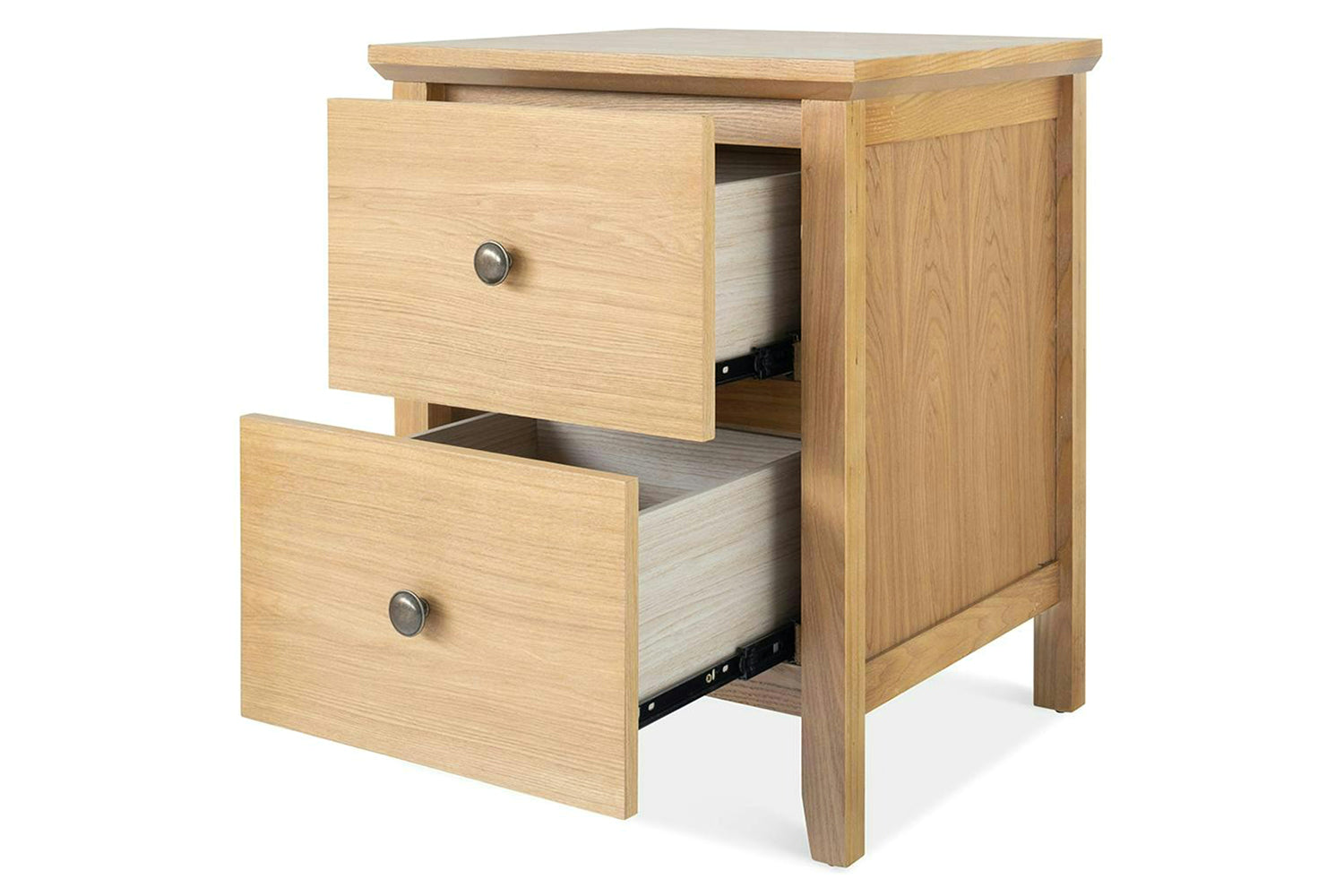 Ezra Bedside Locker | 2 Drawer | Ash-2