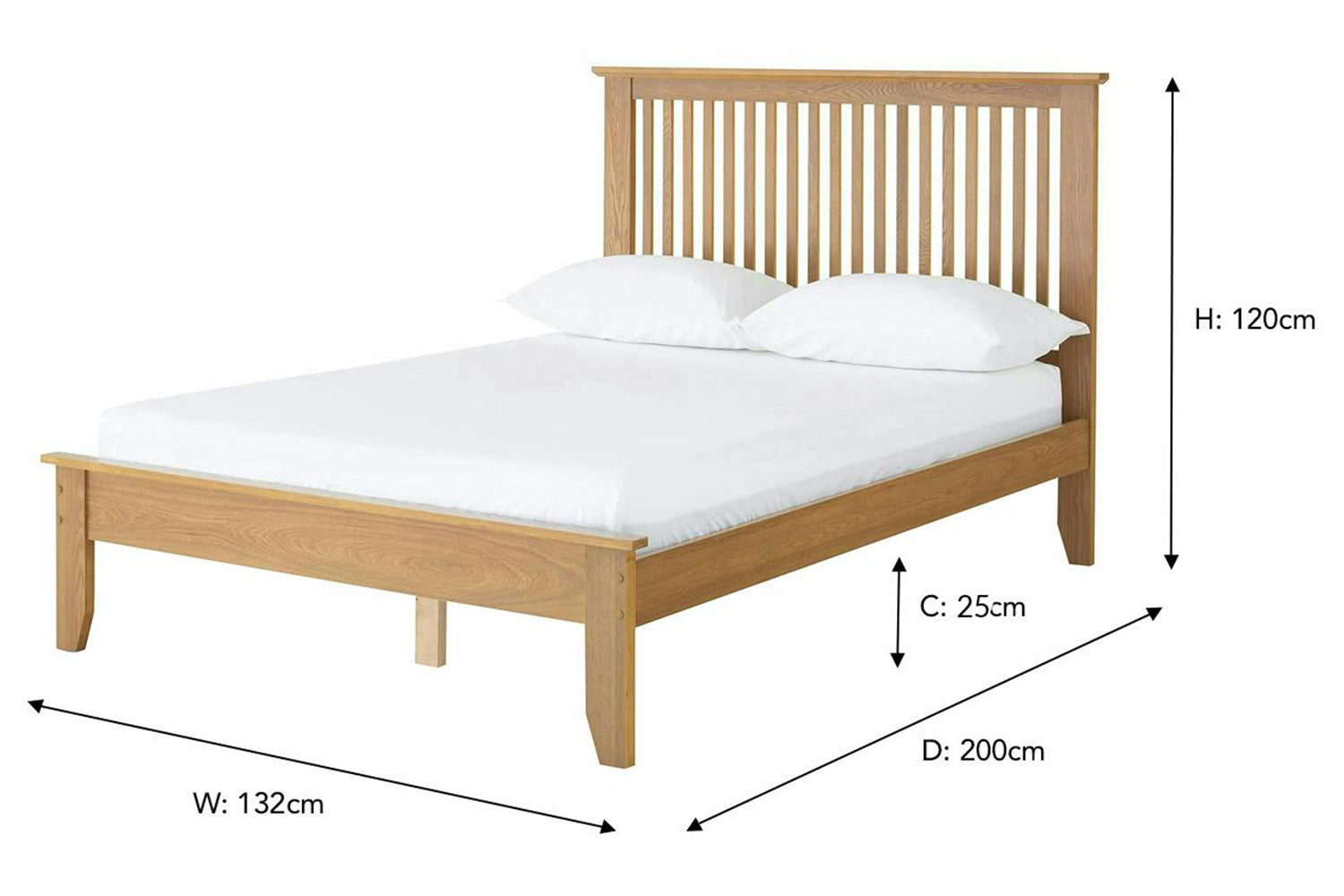 Ezra Bed Frame | Small Double | 4ft | Ash-3
