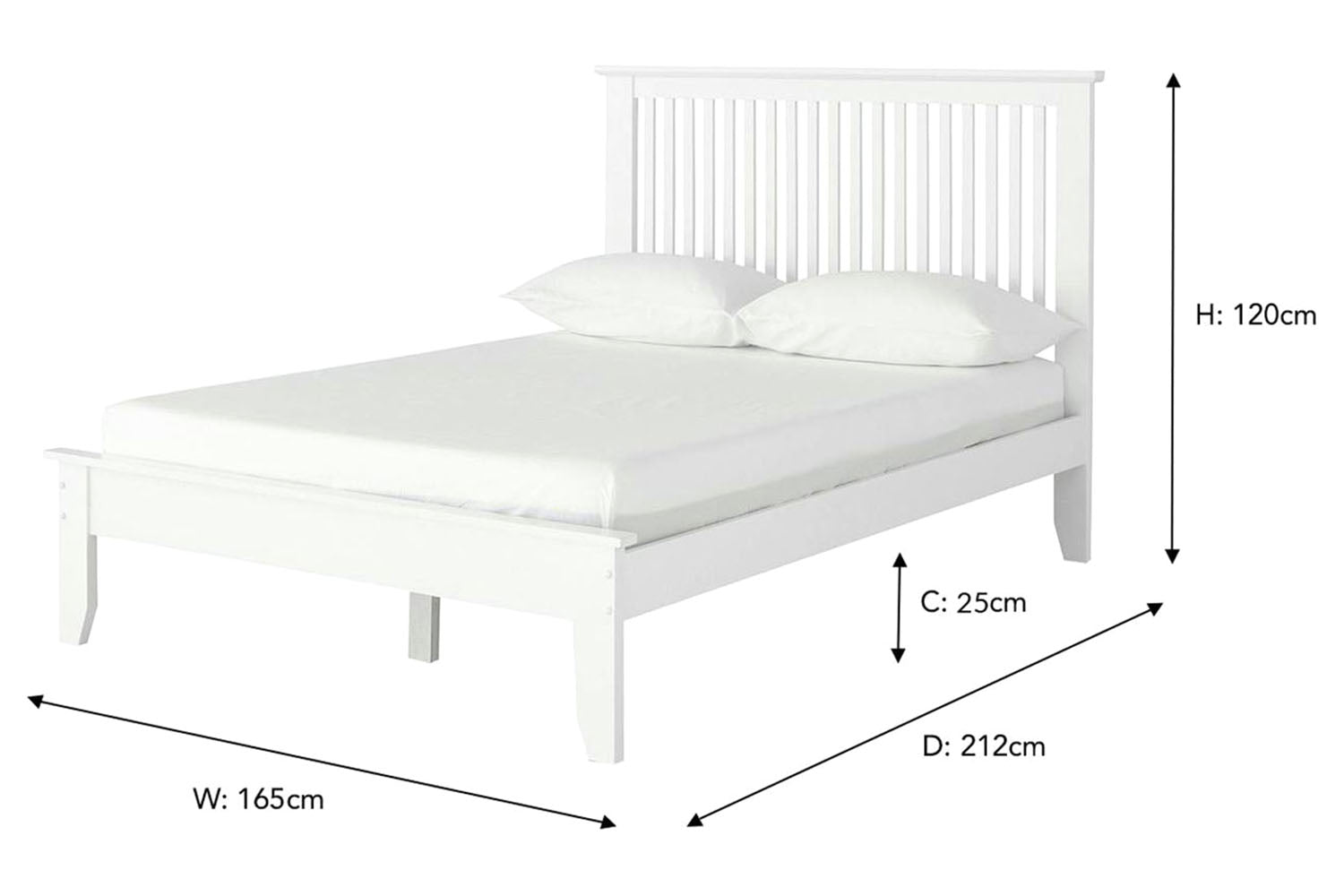 Ezra Bed Frame | King | 5ft | White-3