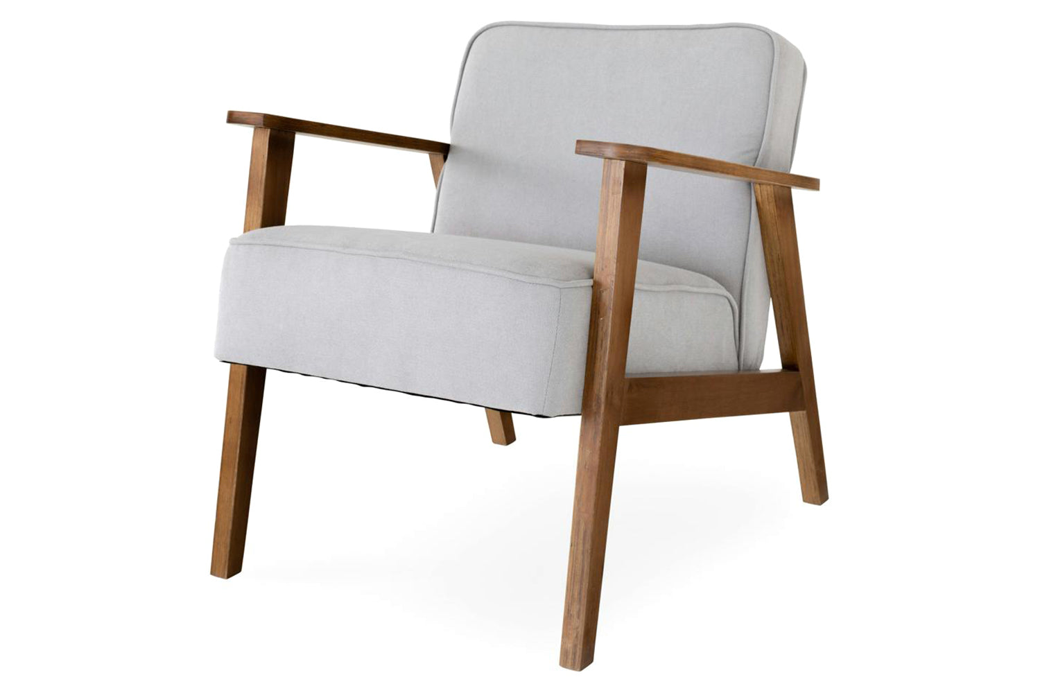 Samuel Accent Chair | Grey/Walnut Effect-2