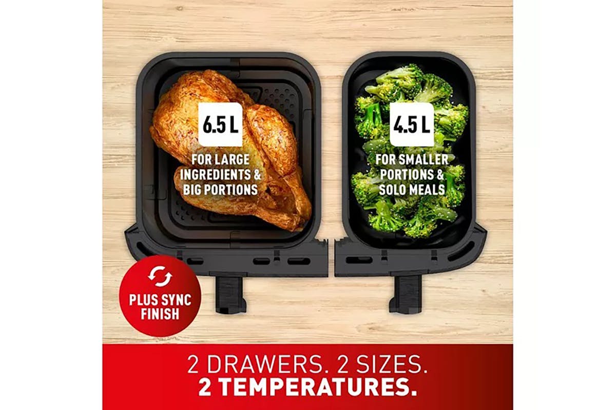 Tefal 11L Easy Fry Dual XXL Air Fryer | EY942HG0 | Charcoal Grey-3