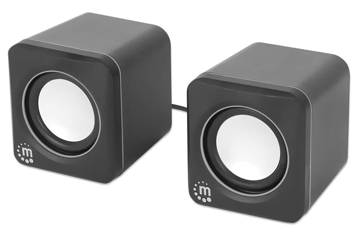 Manhattan 2600 Series Stereo Computer Speakers | Black/Silver-3