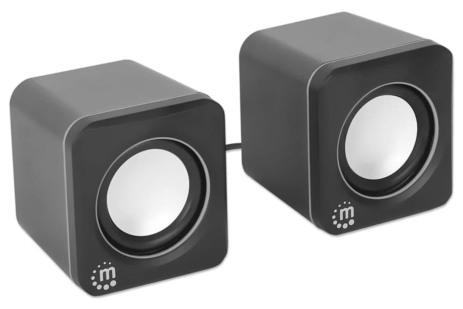 Manhattan 2600 Series Stereo Computer Speakers | Black/Silver-4