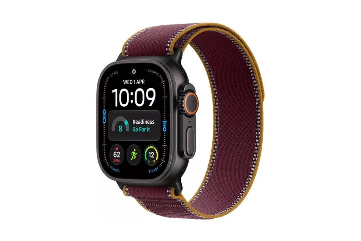 Apple Watch Ultra 4 | GPS + Cellular | 49mm | Black Titanium | Burgundy Trail Loop | M/L