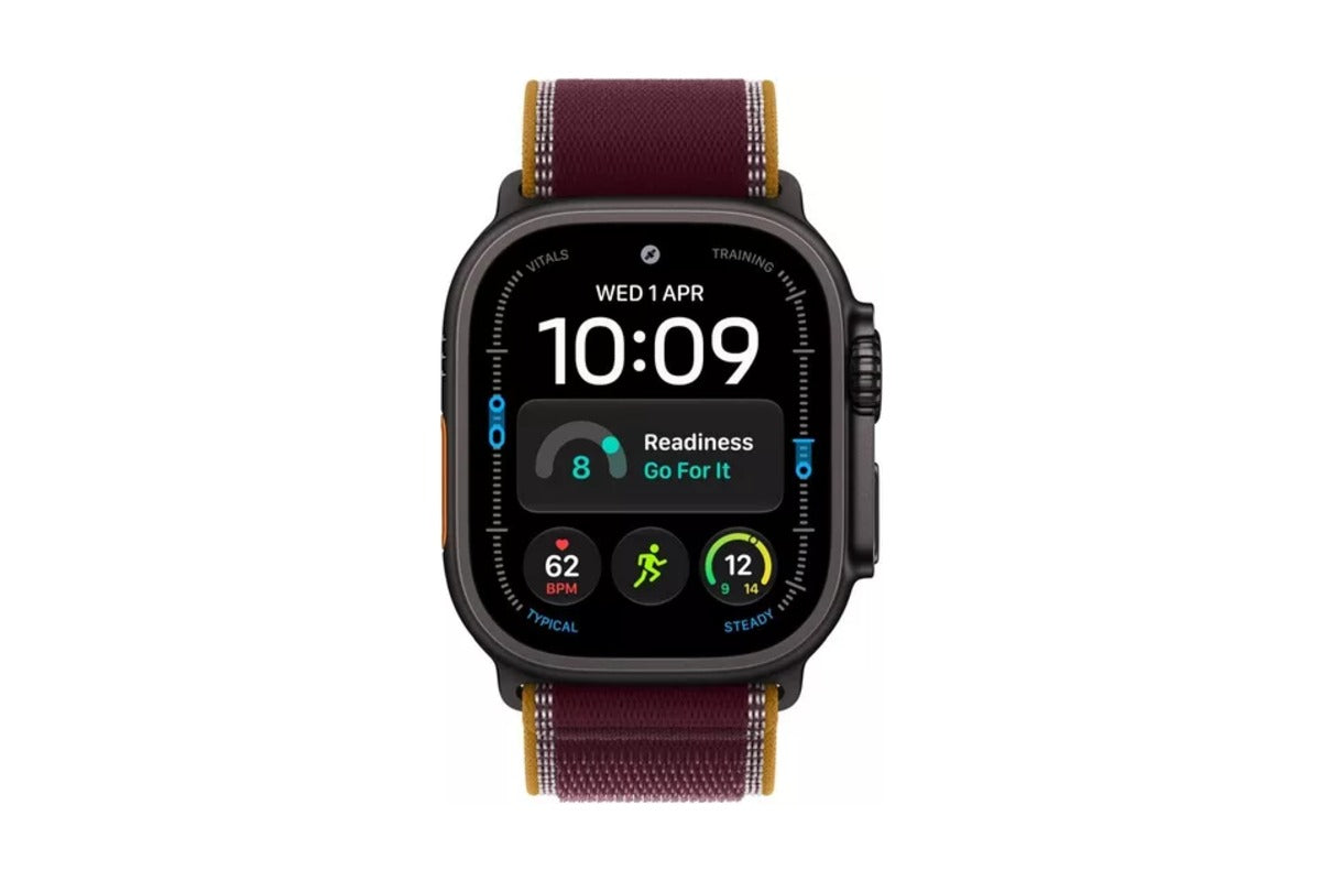 Apple Watch Ultra 4 | GPS + Cellular | 49mm | Black Titanium | Burgundy Trail Loop | M/L-2