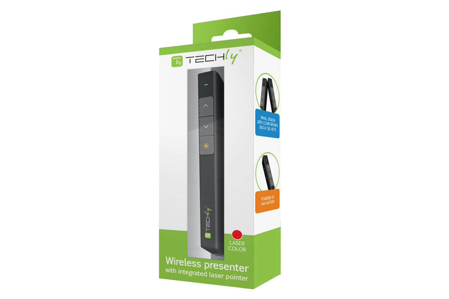 Techly Wireless Presenter with Integrated Laser Pointer | Black-6