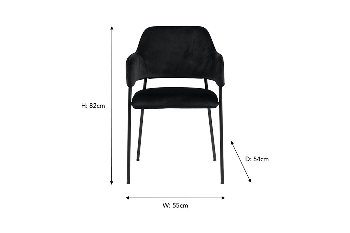 Krissy Dining Chair | Black-6