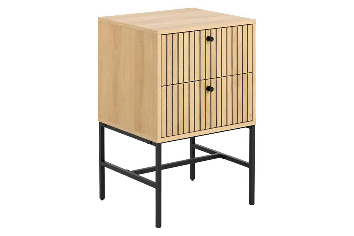 Albany Bedside Locker | 2 Drawer | Oak Effect-5