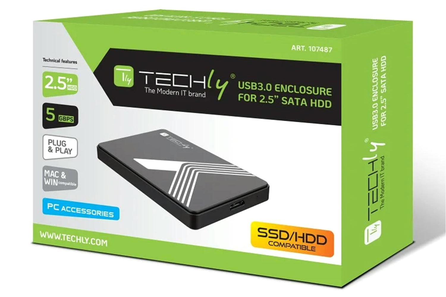Techly External USB 3.0 Box | Black-3