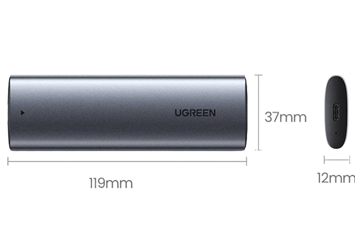 UGREEN M.2 SSD Bay USB 3.2 Gen 2 Drive Disk Case with USB Type C Cable | Grey-8