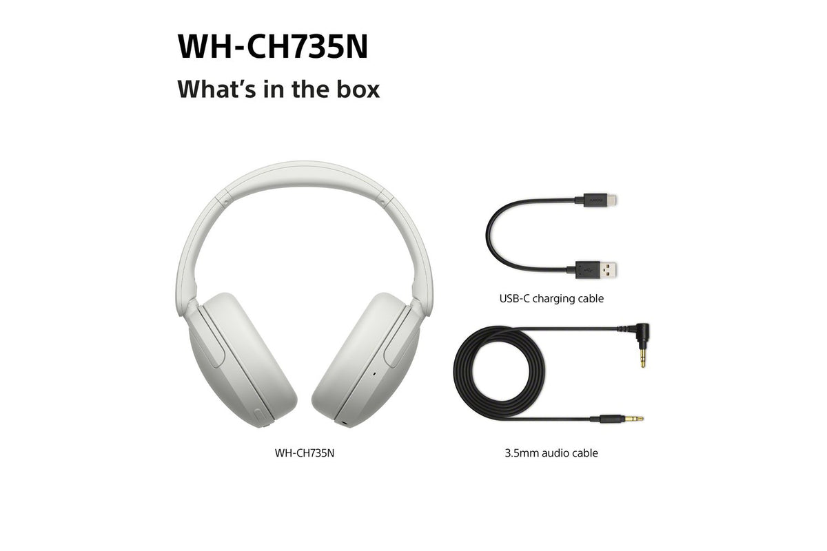 Sony WH-CH735N Wireless Noise Cancelling Headphones | White-10