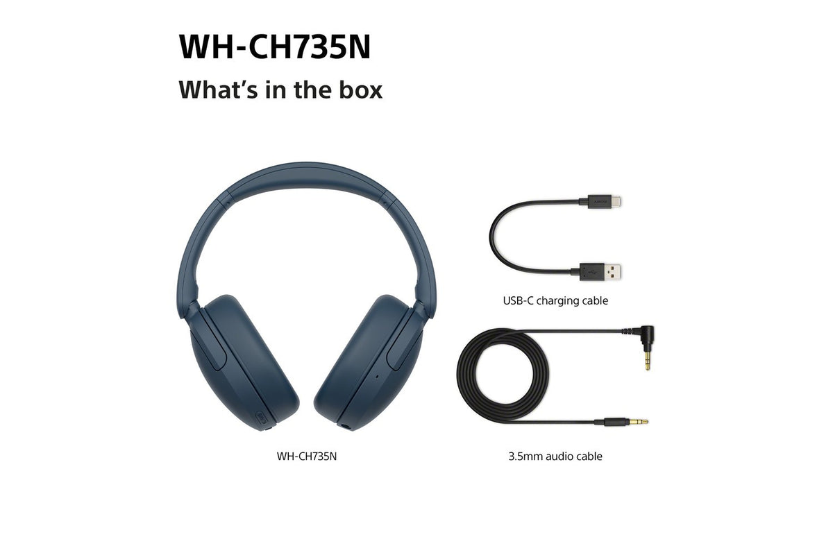 Sony WH-CH735N Wireless Noise Cancelling Headphones | Blue-10