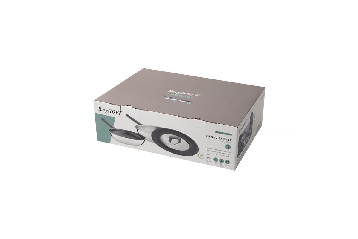 Berghoff Uqonic Downdraft Frying Pan Set | Stainless Steel | 24cm 28cm-7