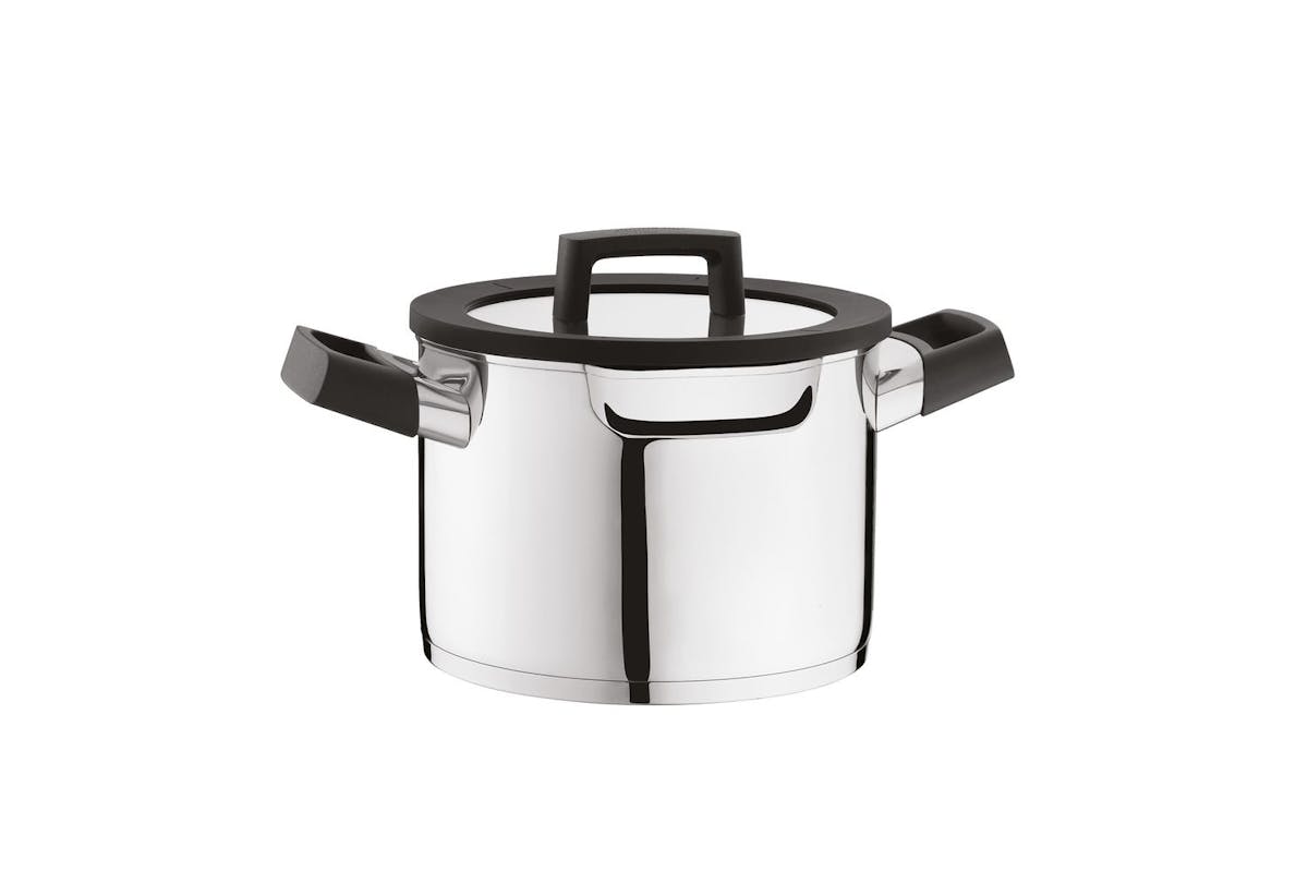 Berghoff 63 Pc Stainless Steel Pot Set | Pots And Pans | 18/10 Stainless Steel | Glass Lids | Black Handles | 20 Cm Casserole | 24 Cm Stock Pot-7