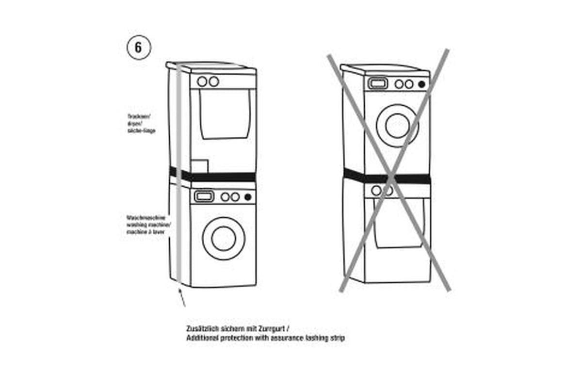 Xavax Intermediate Frame For Washing Machine And Dryer With Pull-out Shelf | Laundry Accessory | Metal | 60 X 55.5 Cm-9