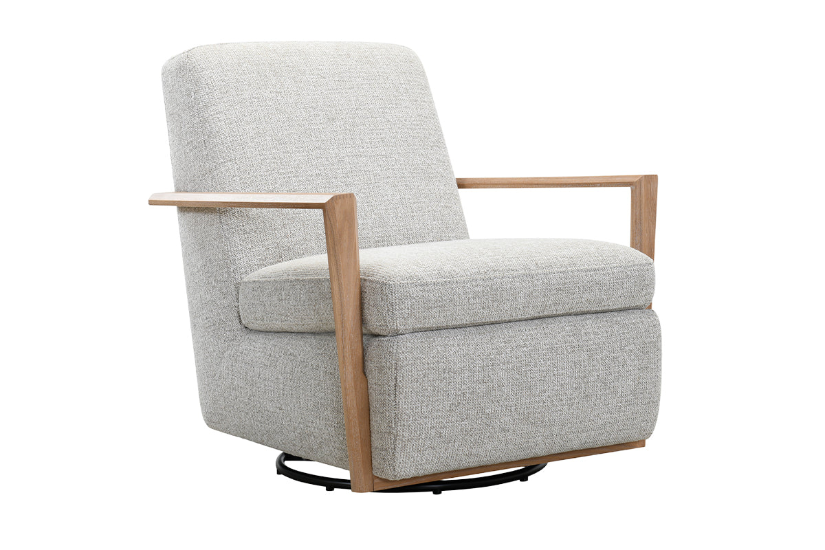 Riona Accent Chair | Swivel | Grey-3