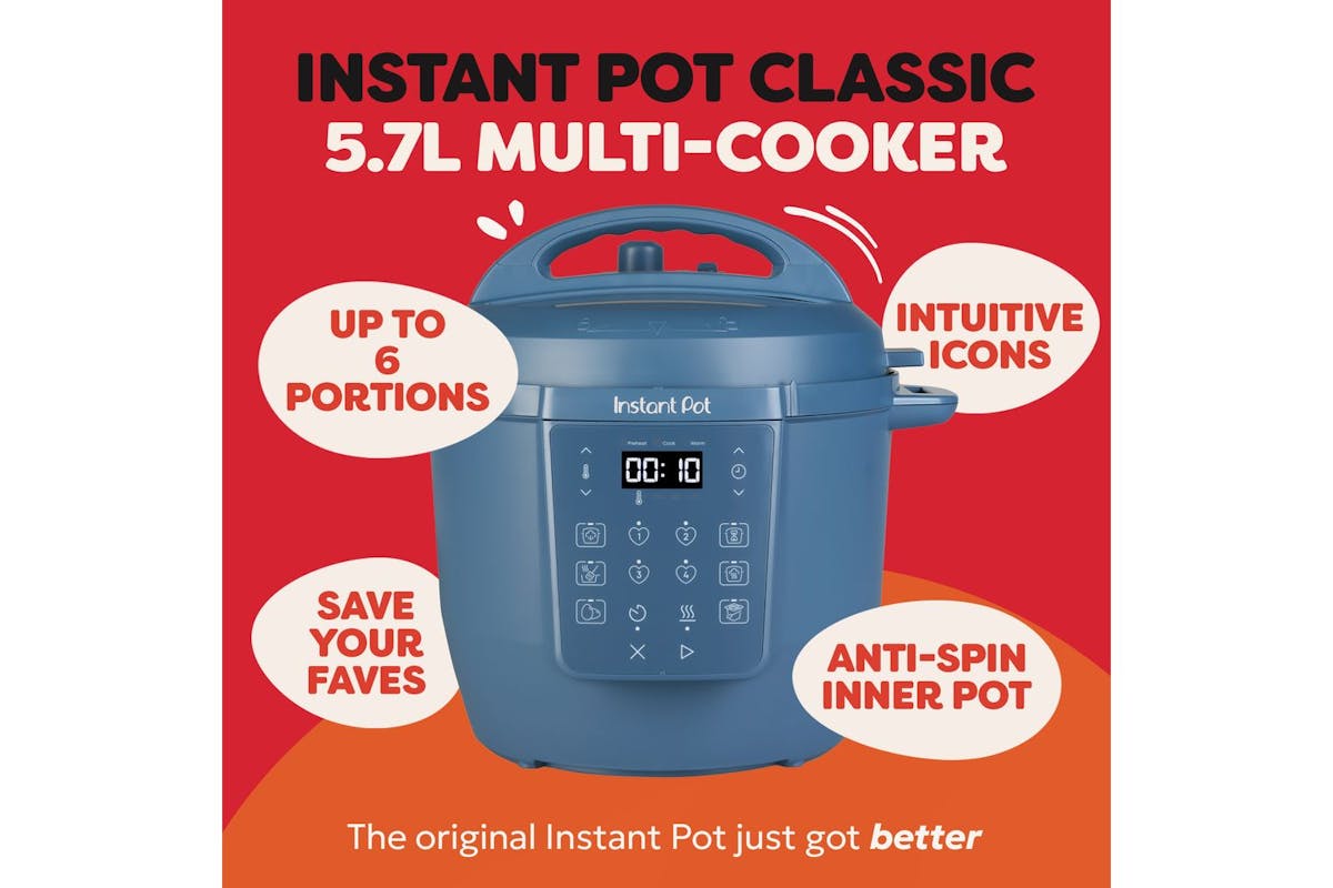 Instant Pot Classic 6L Multicooker | 112-2030-01-UKEU | Daydream Blue-3