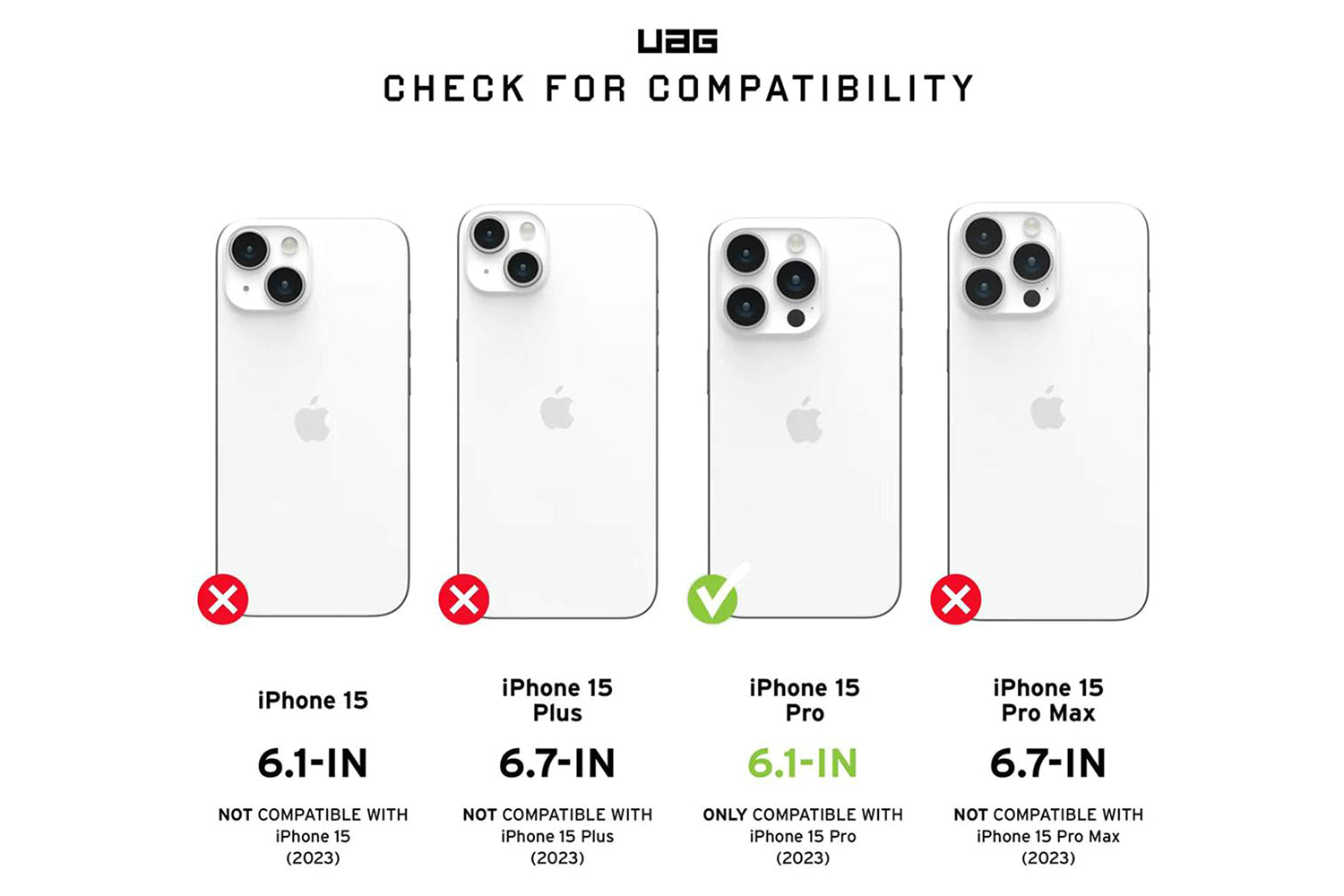 UAG Civilian for Magsafe iPhone 15 Pro Case | Black-10