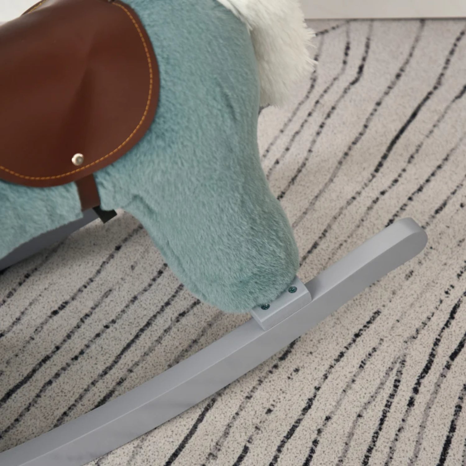 Homcom Childrens Rocking Horse Animal Rocker Toy | Blue-8