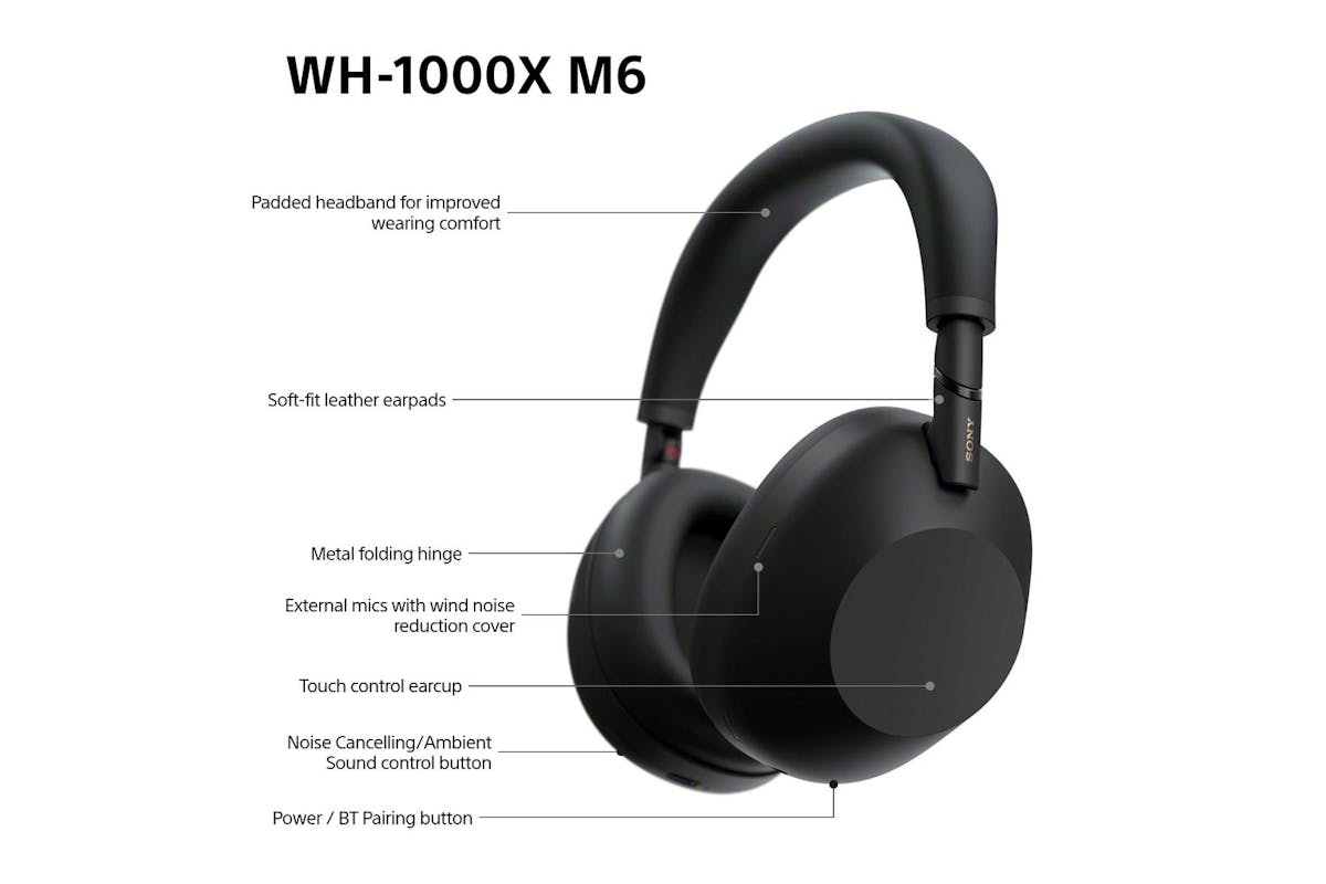 Sony WH-1000XM6 Noise Cancelling Wireless Bluetooth Over Ear Headphones | Black-11
