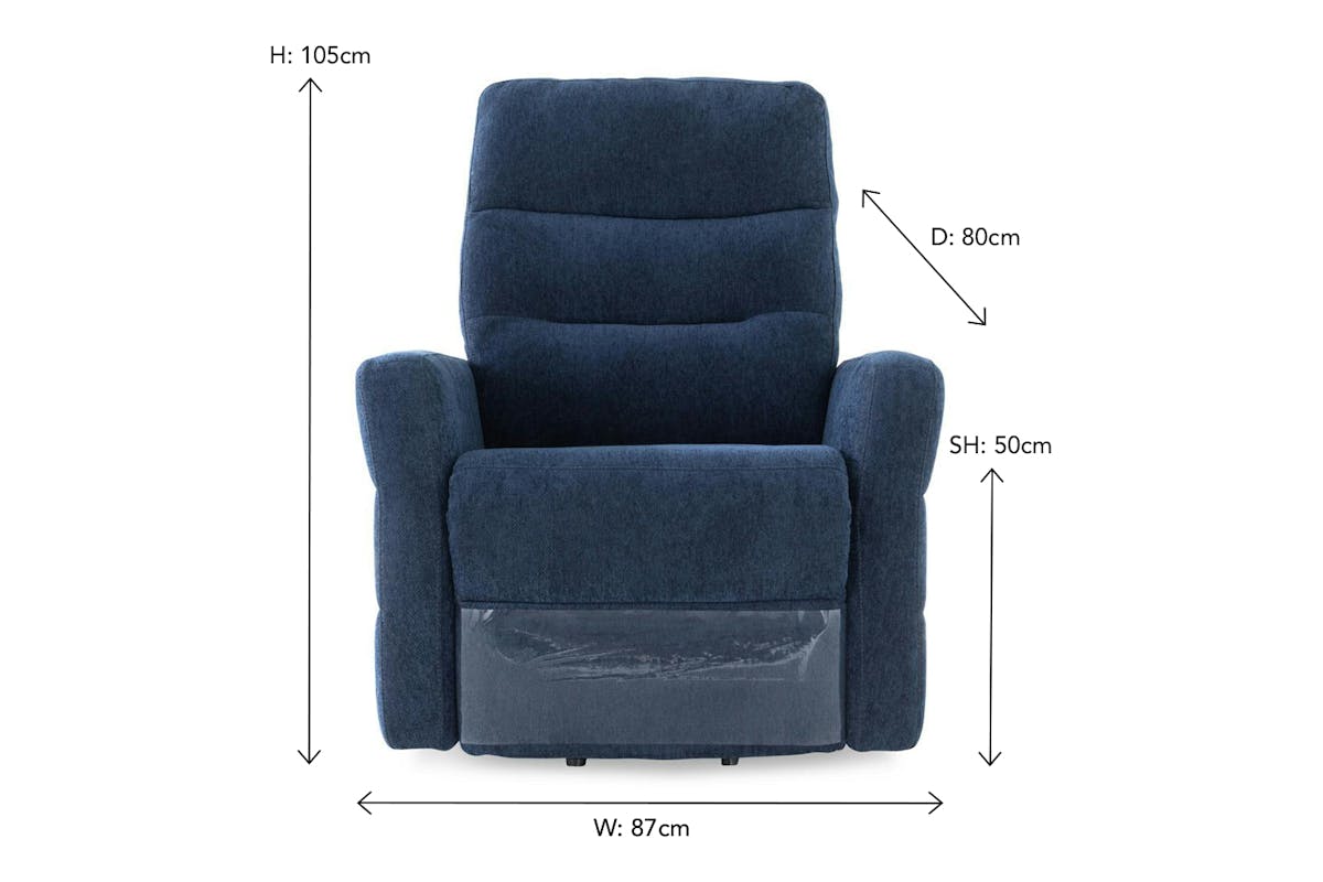Madi Fabric Armchair | Blue-2