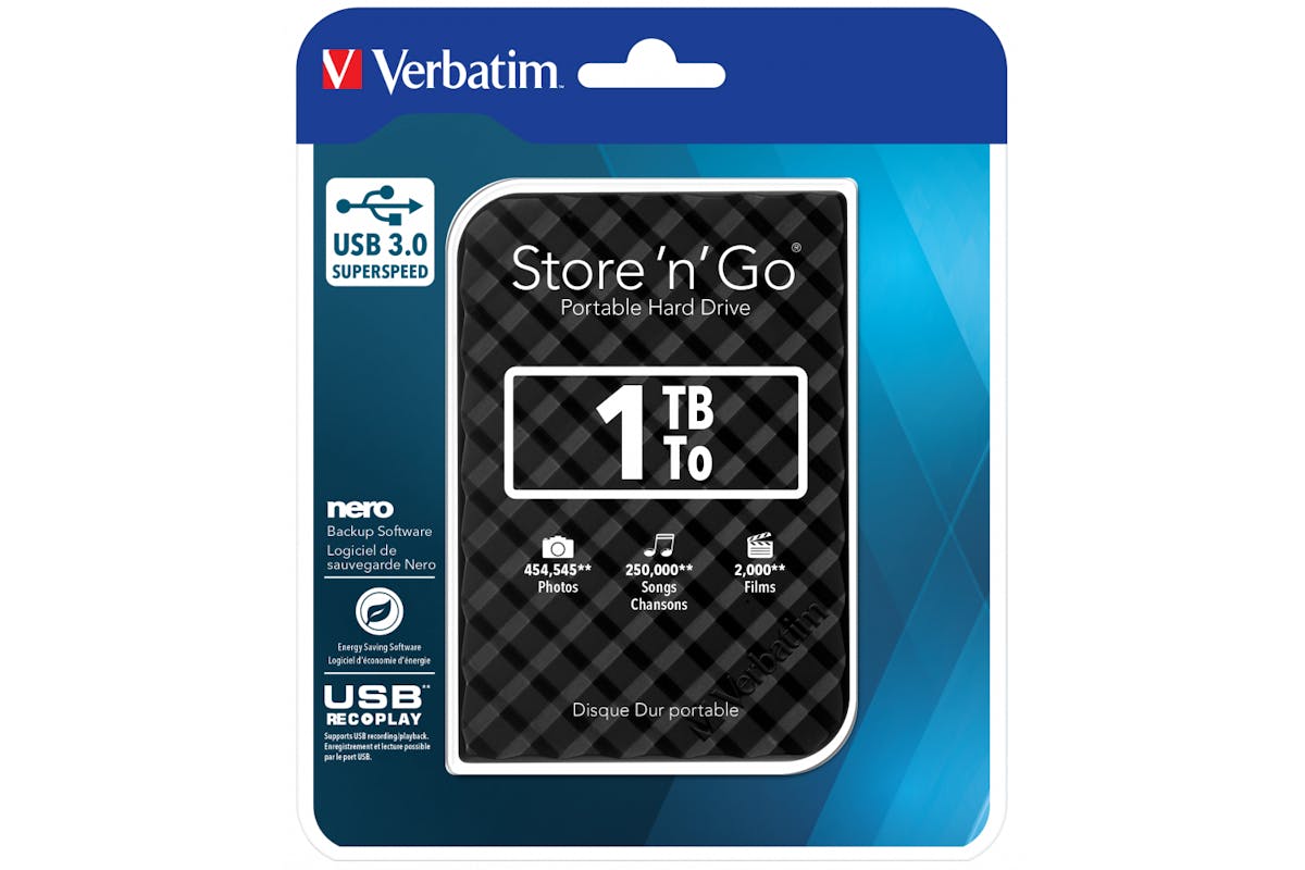 Verbatim Store 'n' Go USB 3.0 Hard Drive | 1TB | Black-9