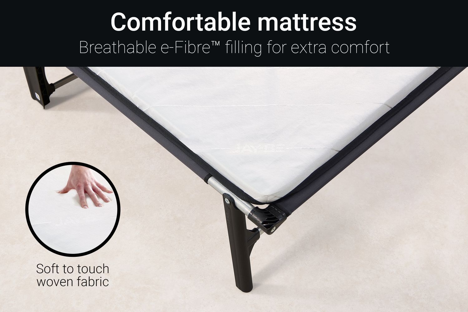 JAY-BE CE120 Compact Folding Bed | Small Double | Steel Frame | 120cm x 190cm-6