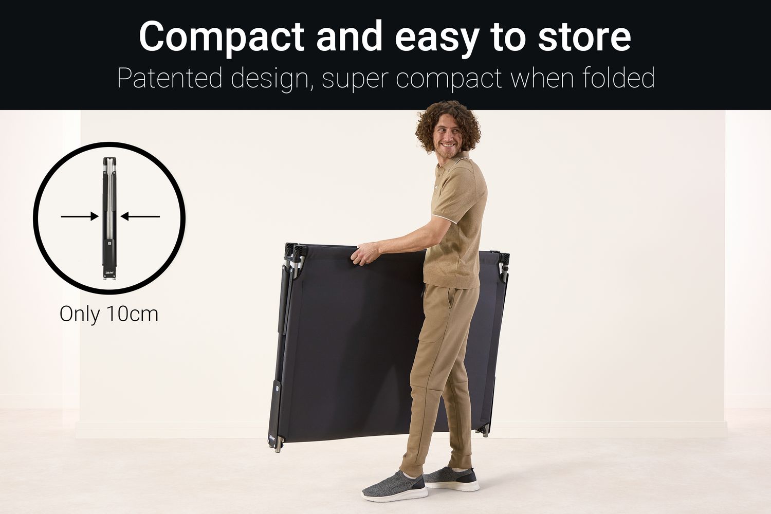 JAY-BE CE120 Compact Folding Bed | Small Double | Steel Frame | 120cm x 190cm-7