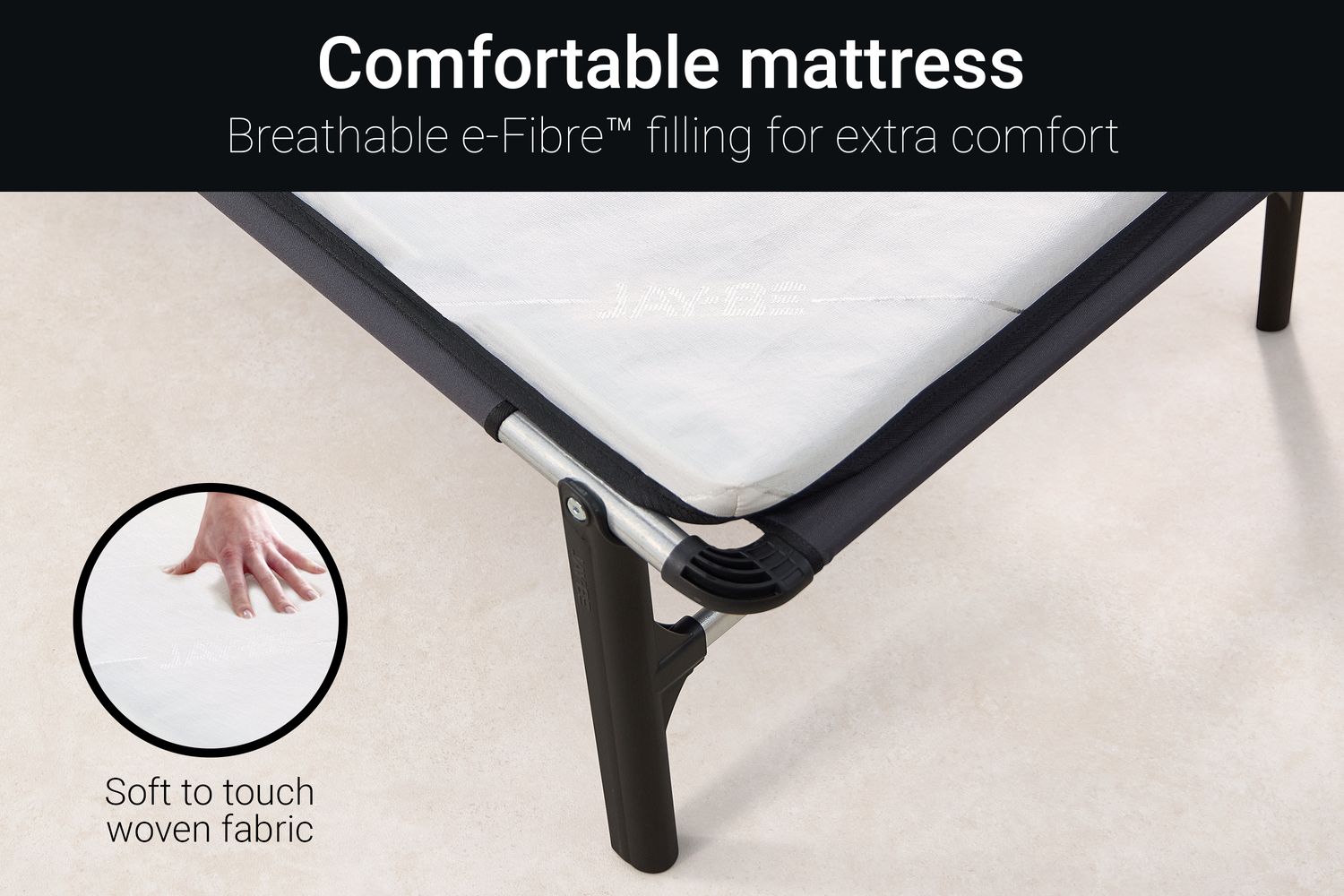 JAY-BE CE70 Compact Folding Bed | Single | Steel Frame | 70cm-6