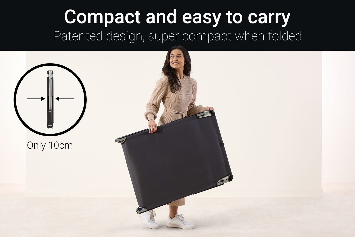 JAY-BE CE70 Compact Folding Bed | Single | Steel Frame | 70cm-7
