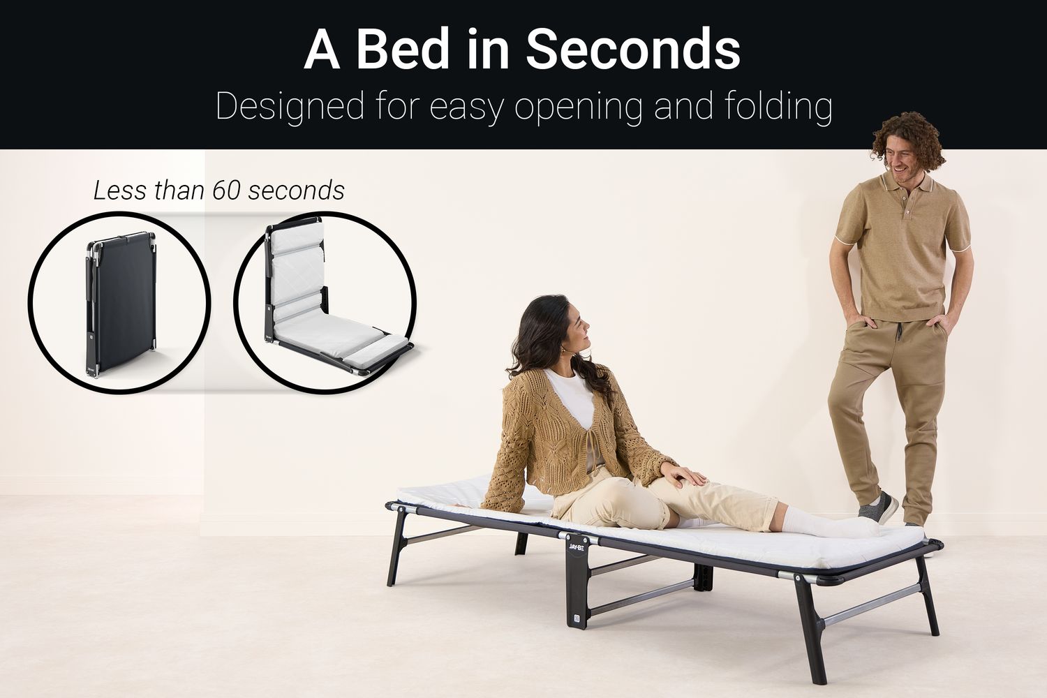 JAY-BE CE70 Compact Folding Bed | Single | Steel Frame | 70cm-8