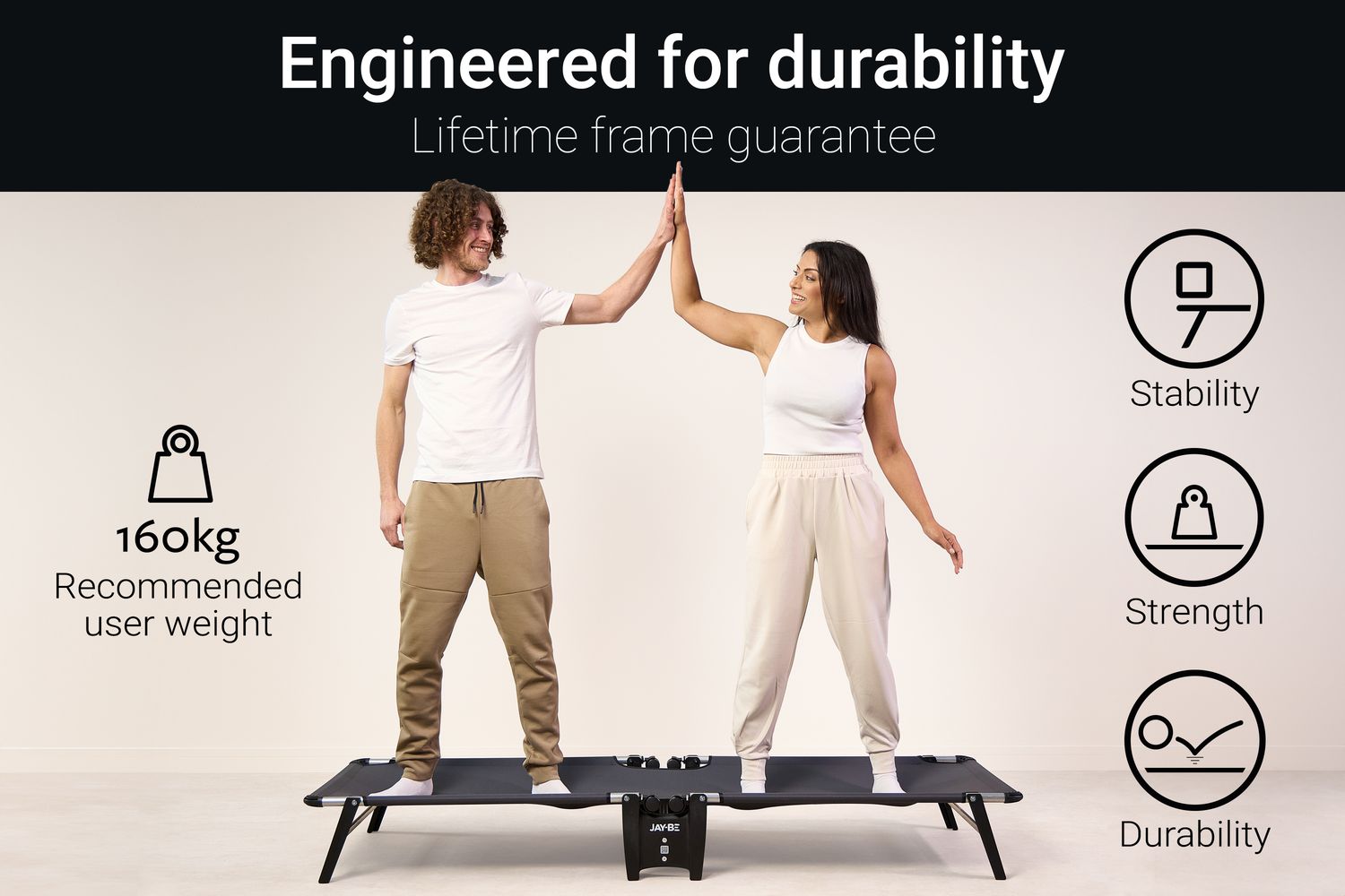 JAY-BE HE70 Hideaway Folding Bed | Single | Steel Frame | 70cm-2