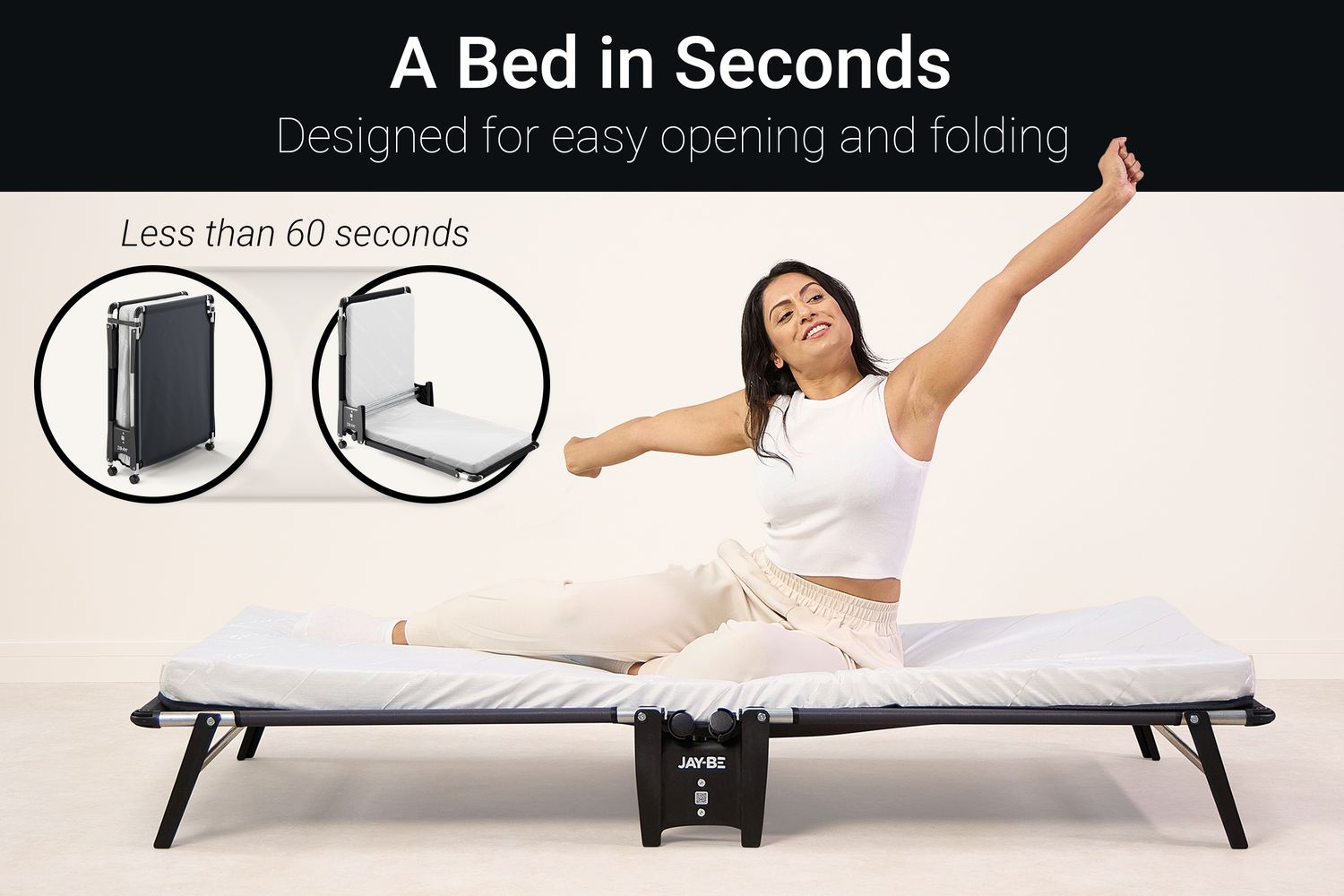 JAY-BE HE70 Hideaway Folding Bed | Single | Steel Frame | 70cm-8