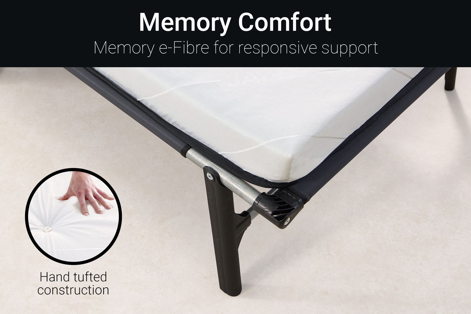 JAY-BE RE80 Rollaway Folding Bed | Single | Steel Frame | 80cm-6