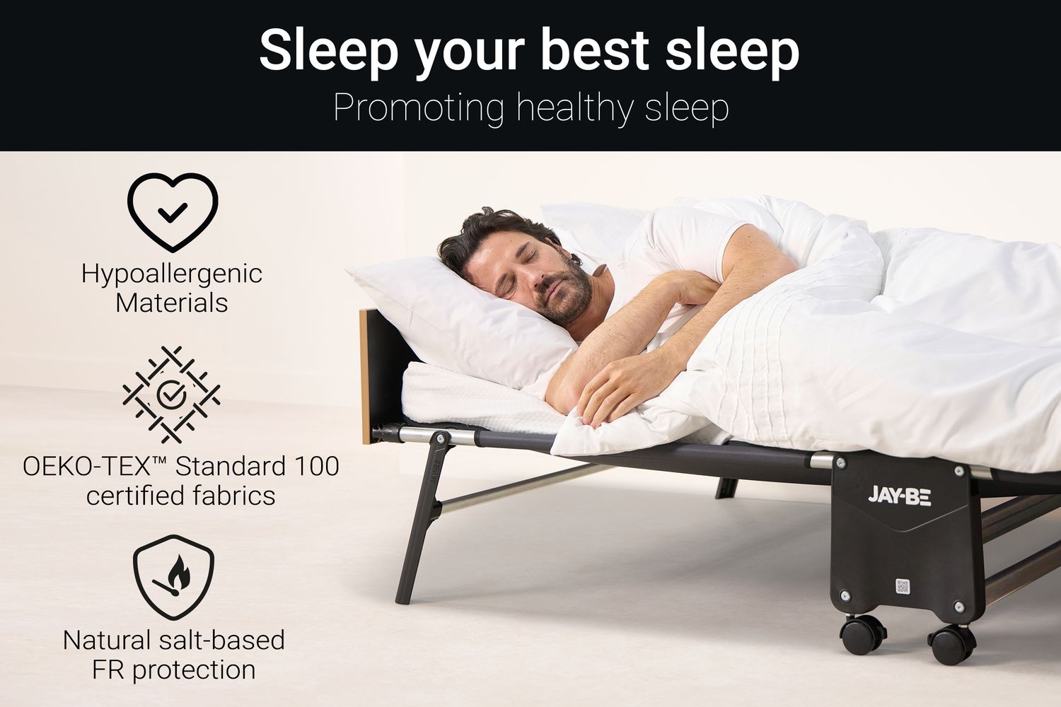 JAY-BE GP120 Grand Folding Bed | Pocket Sprung Mattress | Small Double-9