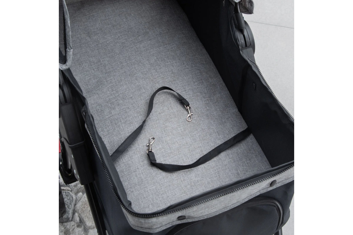PawHut Folding Pet Stroller | Grey/Black-8