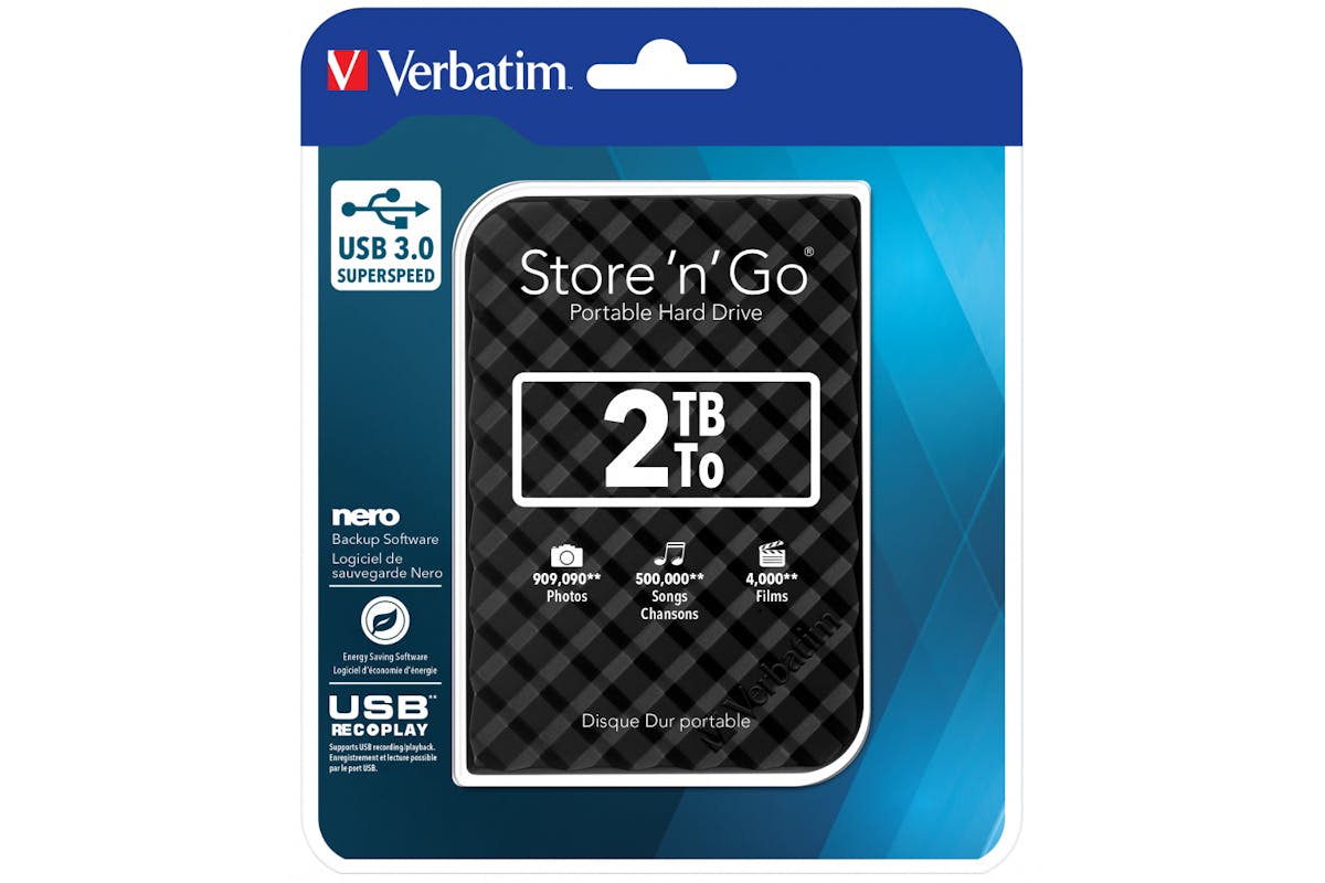 Verbatim Store 'n' Go USB 3.0 Hard Drive | 2TB | Black-9