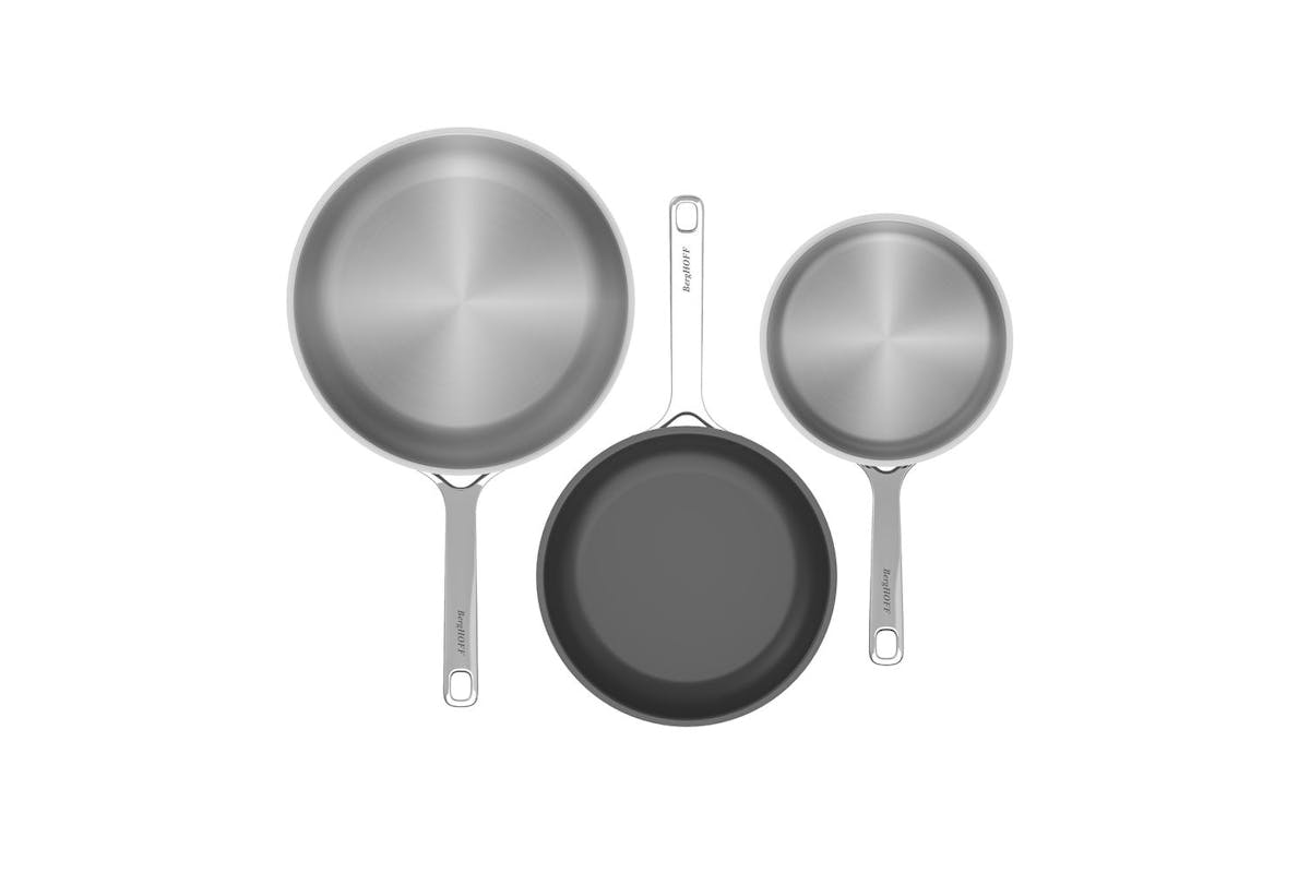 Berghoff Helix Frying Pan Set | Stainless Steel | 3 Piece-2