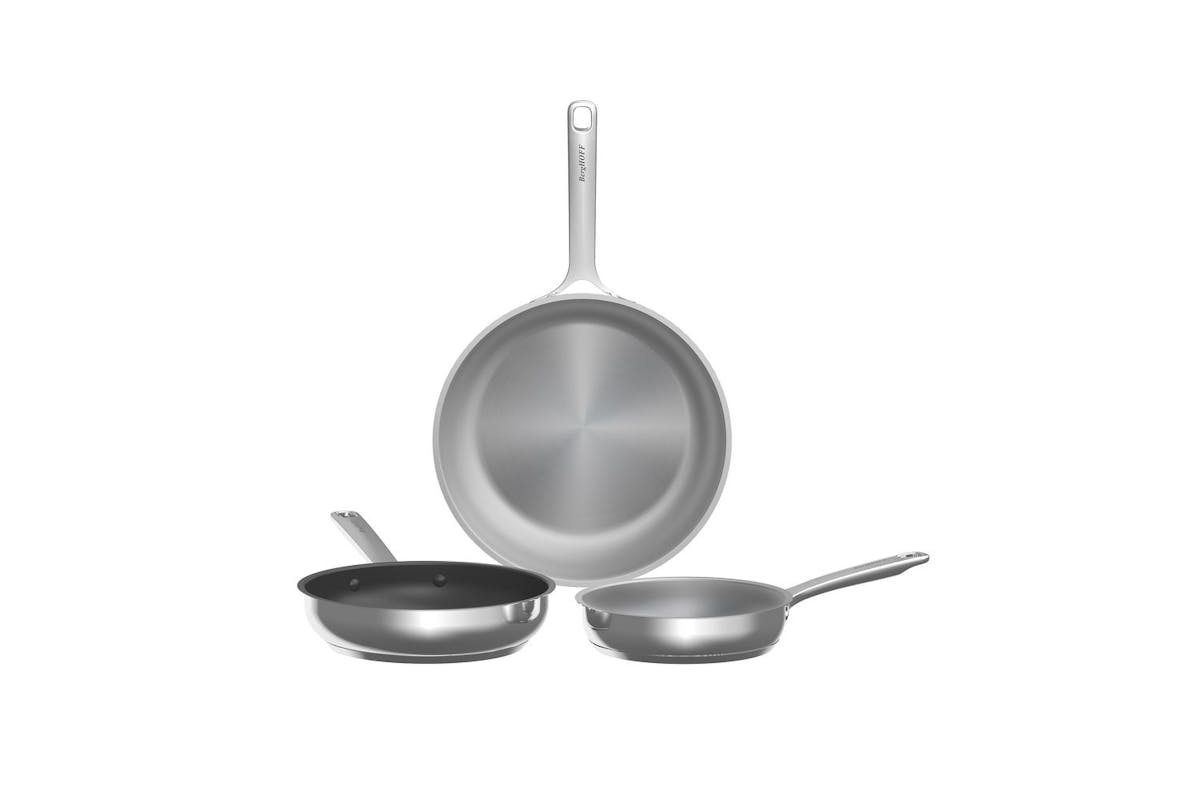 Berghoff Helix Frying Pan Set | Stainless Steel | 3 Piece-3