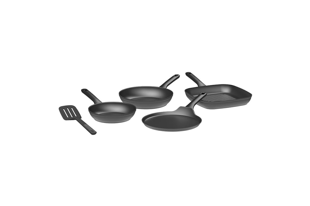 Berghoff Helix Frying Pan Set With Turner | Non-stick Recycled Aluminium | 4 Piece-2