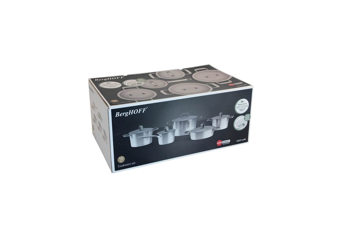 Berghoff Meta 10 Piece Cookware Set | Stainless Steel | Induction Ready