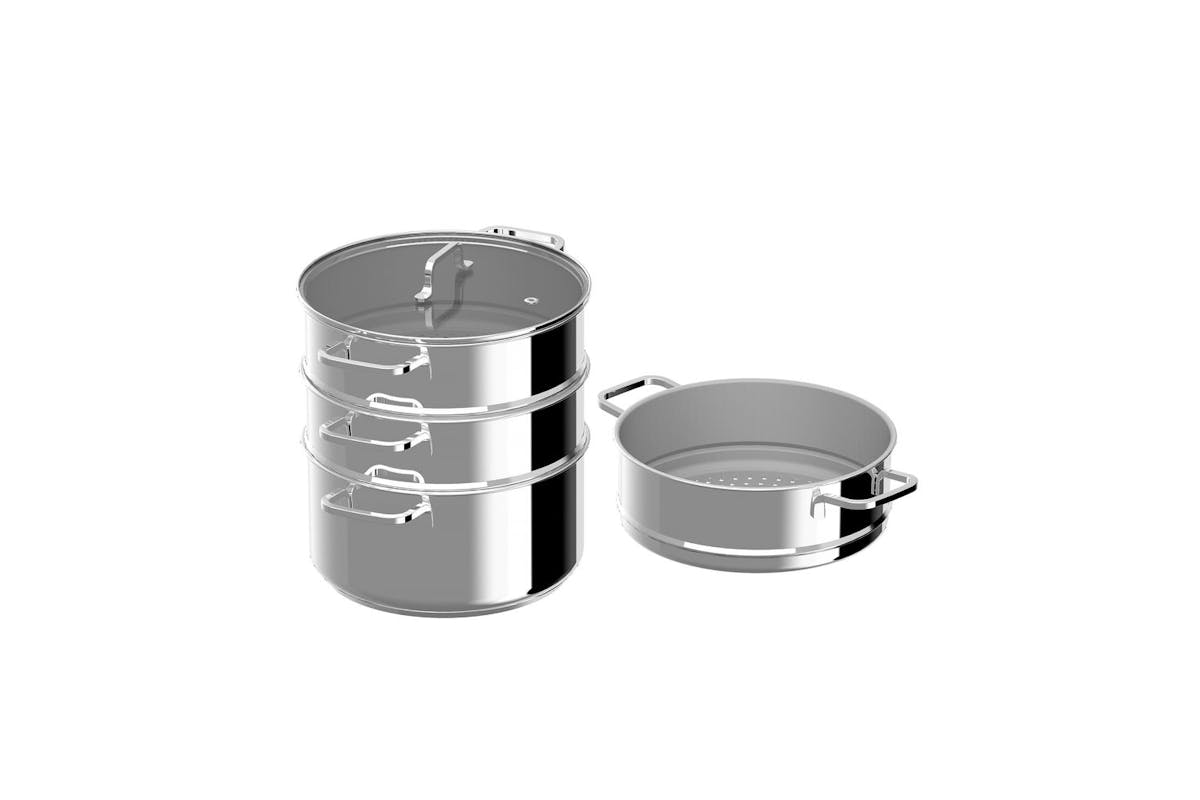 Berghoff Helix Steamer Set | Stainless Steel | 5 Piece-2